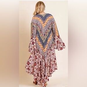 Umgee Ruffled Long Body Kimono